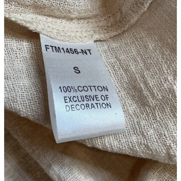 THML Women's Size Small Top Shirt Colorful Floral Embroidered Aztec Tribal Boho - Picture 5 of 9